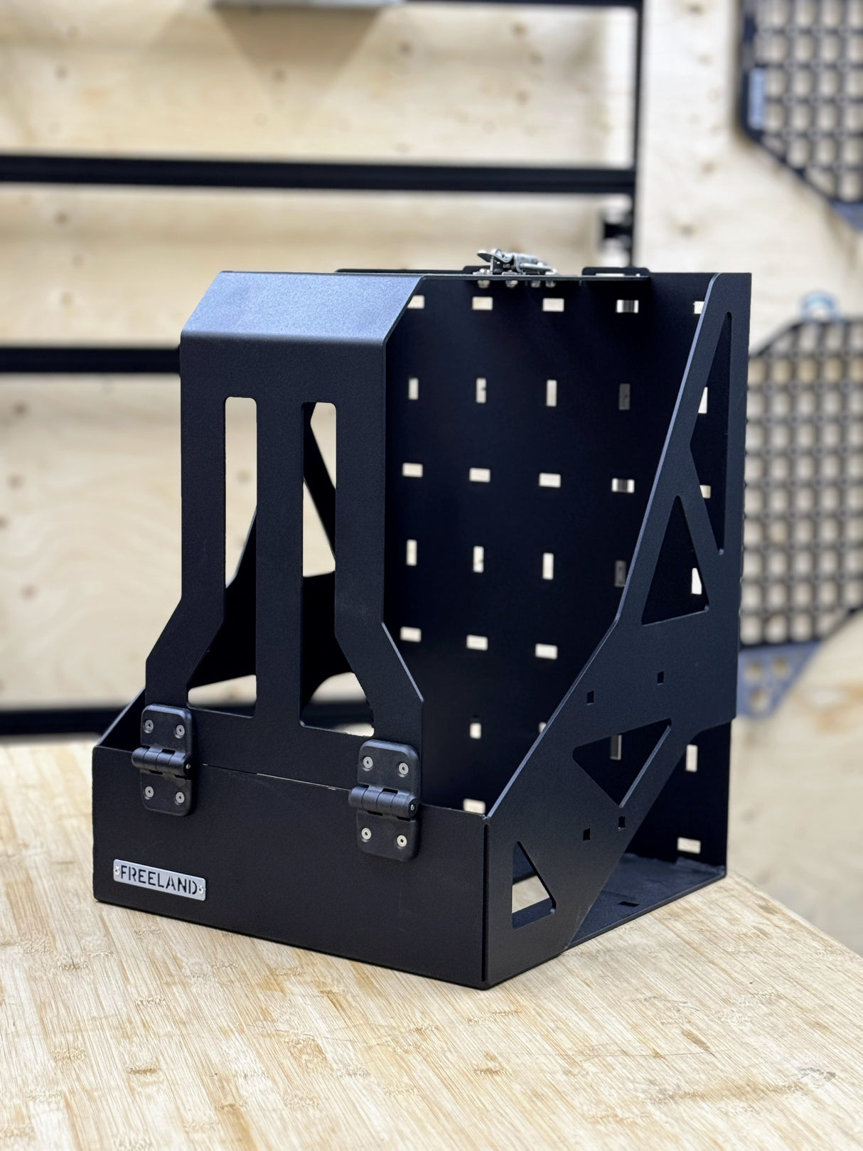 Porte jerrycan double en aluminium