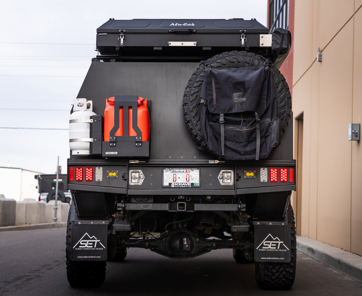 Double aluminum jerry can holder