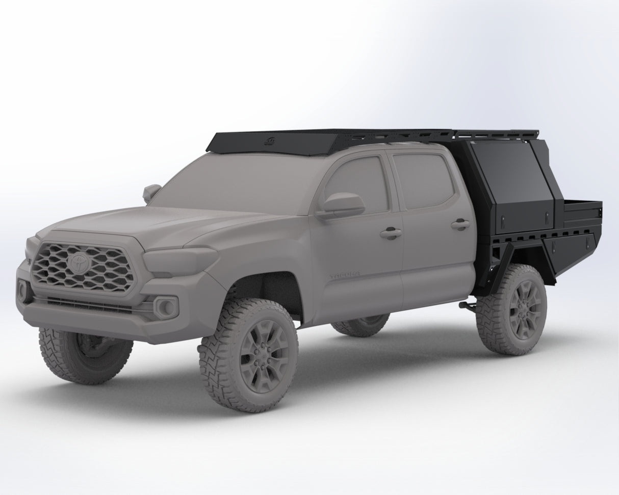 Overland flatbed, mid-size truck, short box
