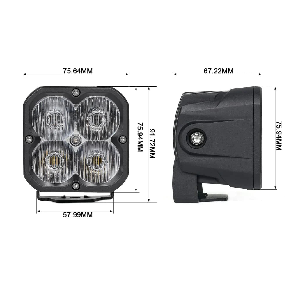 Street Legal Flood LED Pod Lights 